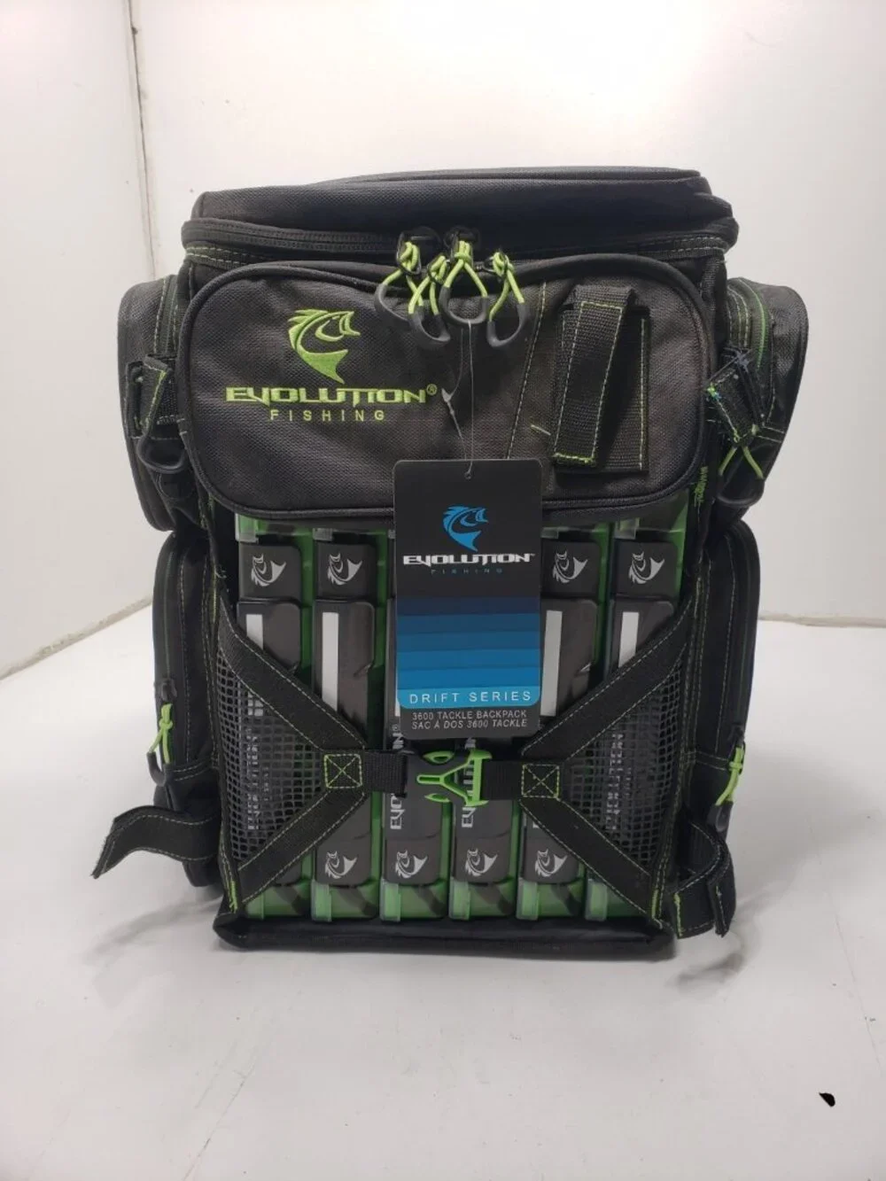 Evolution Fishing Outdoor Drift Series 3600 Tackle Backpack with Rod Holders